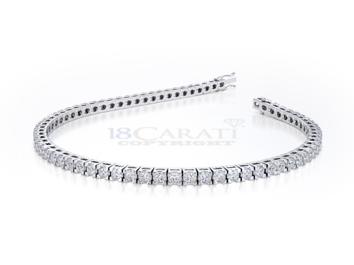 Bracelet tennis diamants en or 750 de 4cts