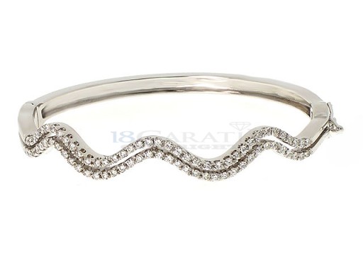 Bracelet diamants en or blanc (jonc) 1.45ct