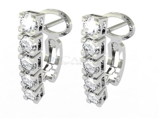 Boucles d'oreilles diamants en or 18 carats 0.7ct