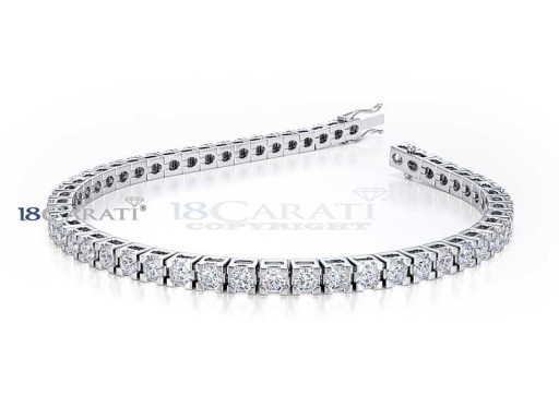 Bracelet tennis diamants de  5cts