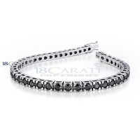 Bracelet tennis avec diamants noirs