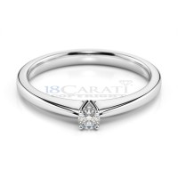 Diamant solitaire sur bague or 18 carats 0.07ct