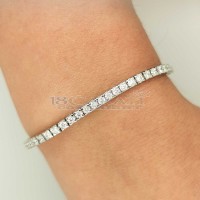 Bracelet tennis diamants or 18 carats 3.5ct