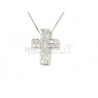 Collier croix or et diamants 0.19ct