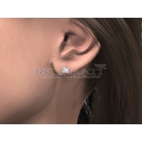 Boucles d'oreilles puce diamants Or blanc 0.2ct