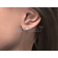 Boucles d'oreilles puce diamants Or blanc 0.3ct