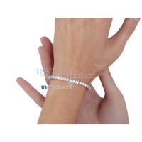 Bracelet tennis diamant en or 18 carats 2.5ct