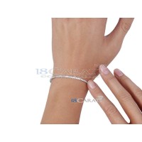Bracelet tennis diamant en or 18 carats 2ct
