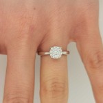 Italian engagement diamond ring