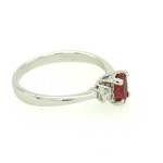 Oval ruby ring with diamonds