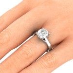 Diamond solitaire ring 2 cts H-Vs2