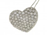 Collier coeur avec diamants 1.91ct