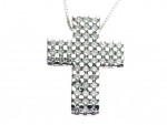 Collier croix diamants en or 18 carats 0.86ct